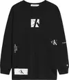 Calvin Klein MULTI LOGO T-SHIRT L Erkek Siyah T-Shirt