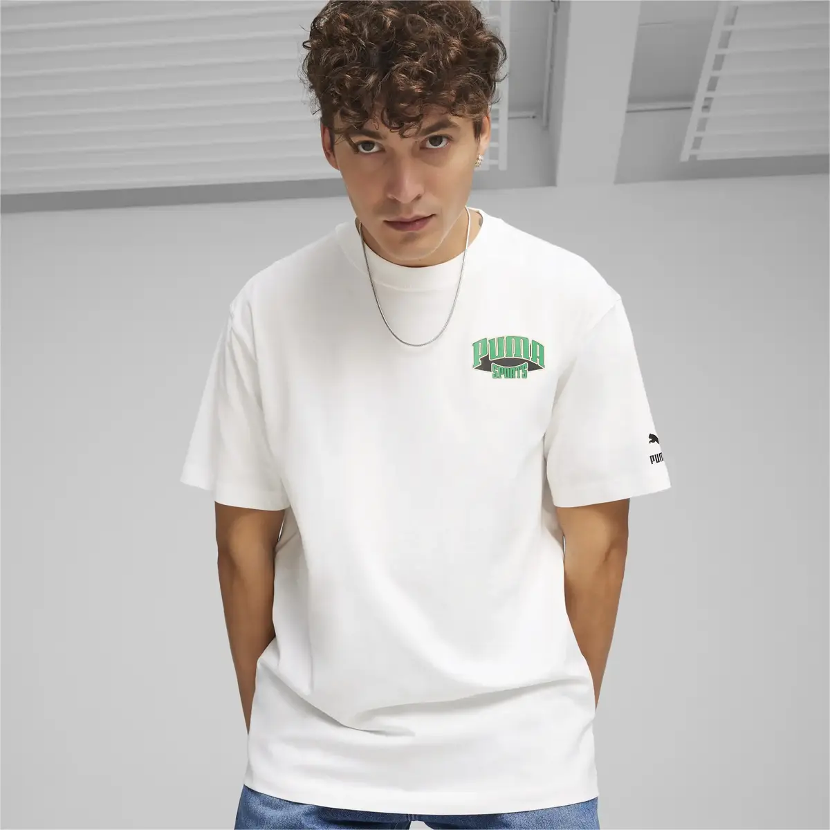 Puma TEAM FOR THE FANBASE Graphic Tee Beyaz Erkek T-Shirt