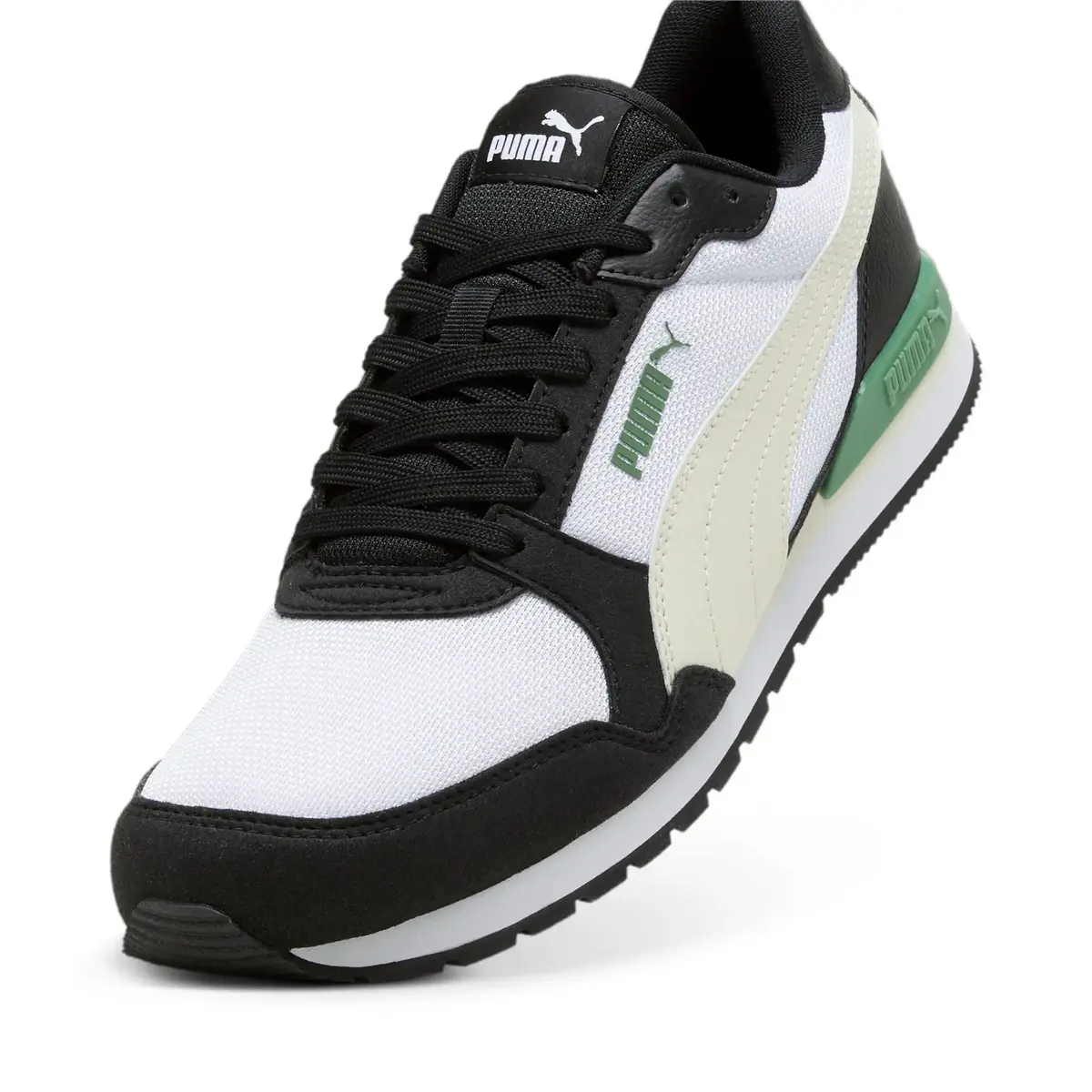 Puma ST Runner v3 Mesh Beyaz-Siyah Erkek Günlük Spor Ayakkabı