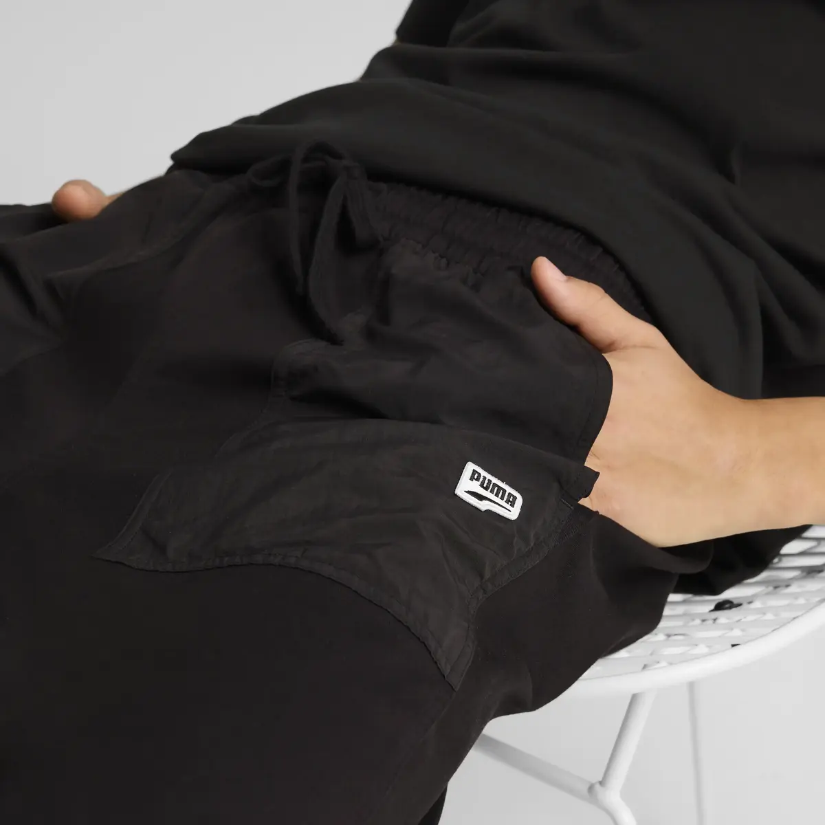 Puma DOWNTOWN Parachute Pants Siyah Erkek Eşofman Altı