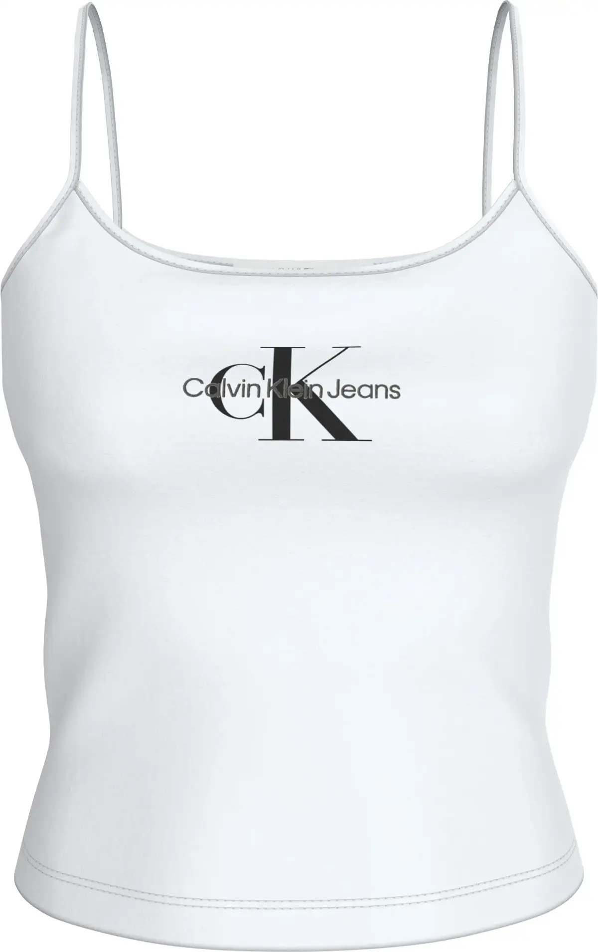 Calvin Klein MONOLOGO STRAPPY TAN, YAF Beyaz Kadın T-Shirt & Polo