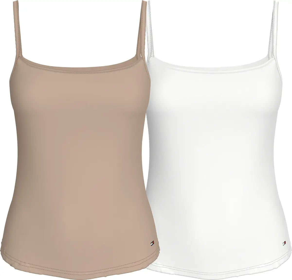 Tommy Hilfiger 2 PACK CAMI, 0VD Beyaz Kadın T-Shirt & Polo