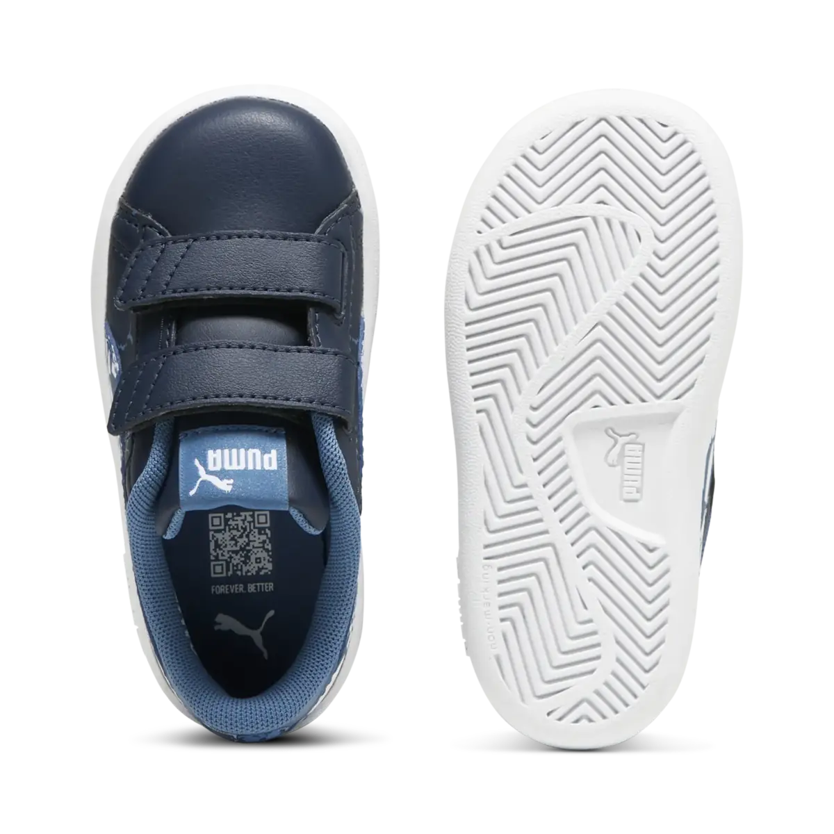 Puma Smash3.0LIcyMonsterVInf Lacivert Bebek/Çocuk Spor Ayakkabı
