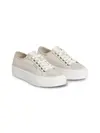 Calvin Klein VULC FLATF JACQUARD, 0GA Bej Tamamı Logolu Kadın Sneaker