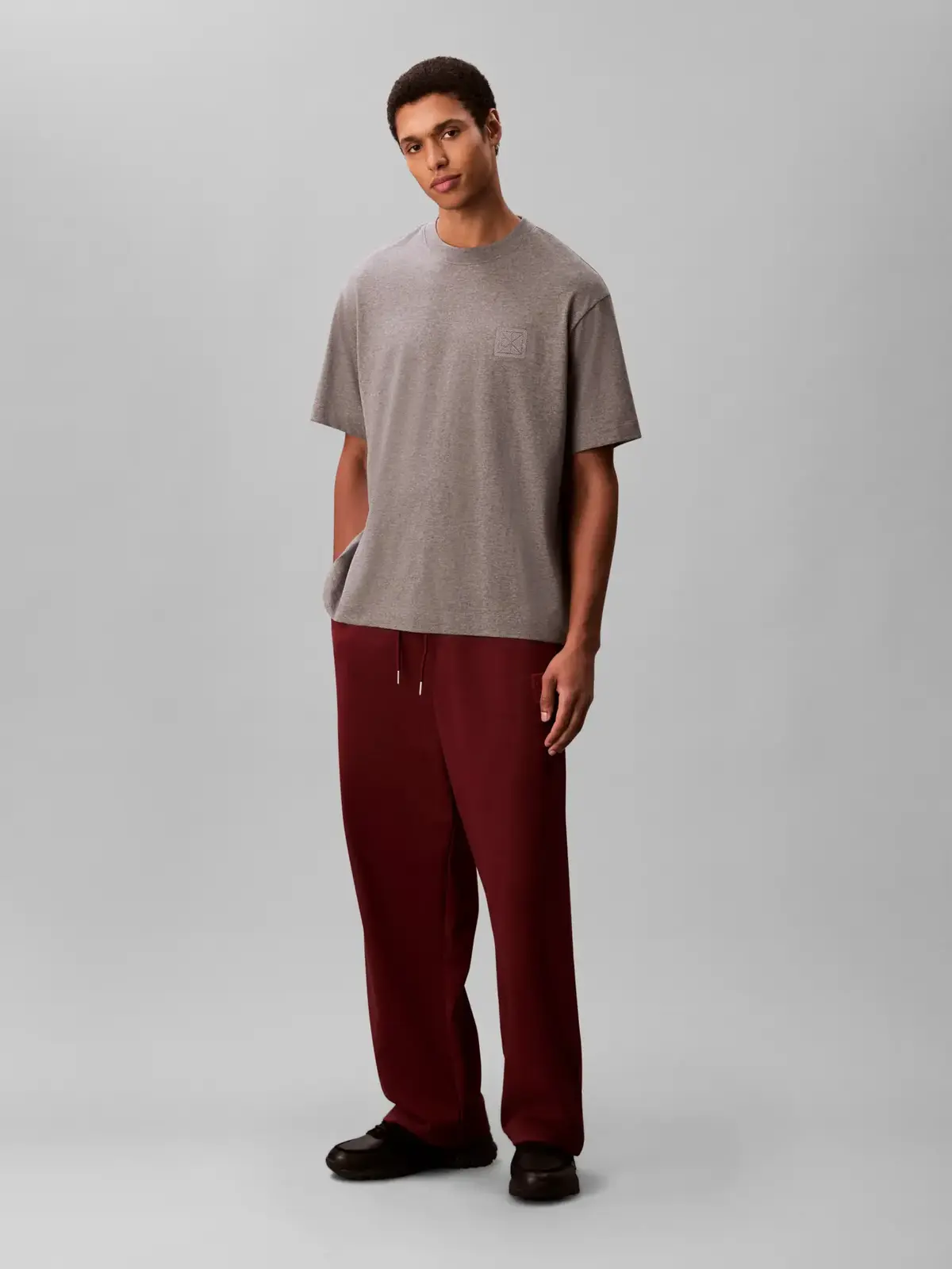 Calvin Klein PREMIUM TERRY CK Bordo Erkek Eşofman Alt