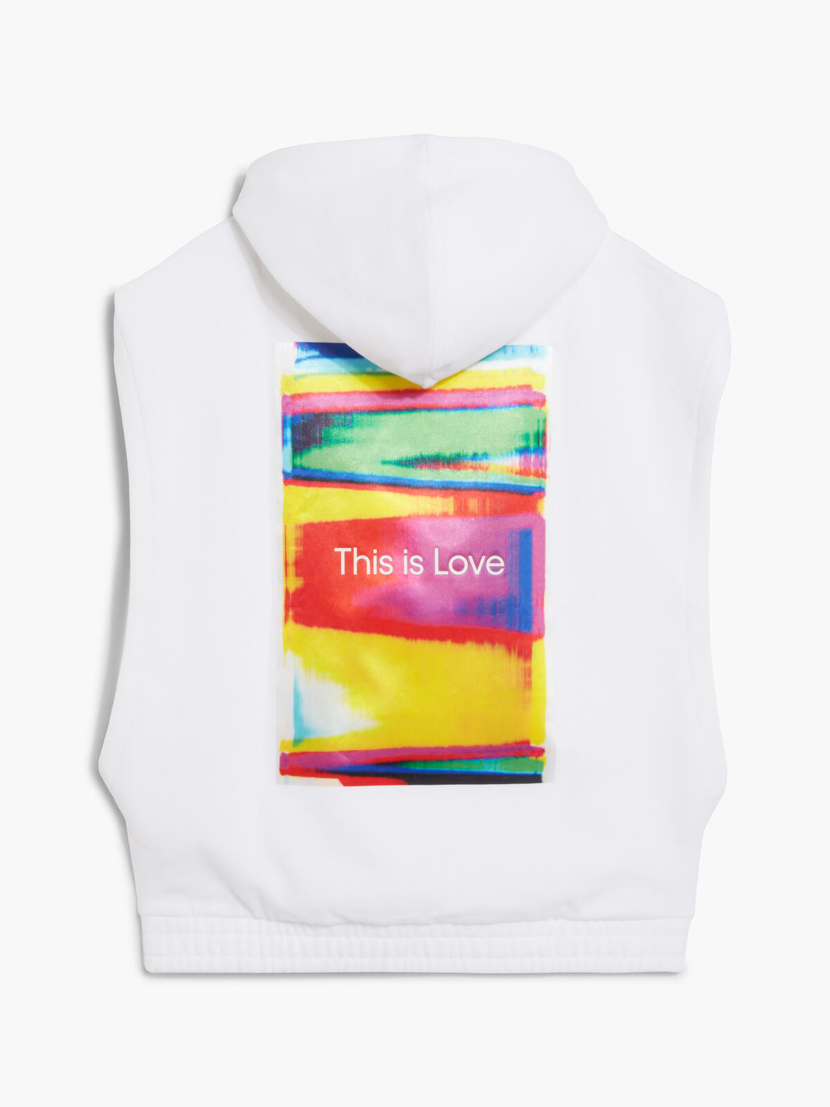 Calvin Klein OVERSIZED SLEEVELESS Erkek Beyaz Hoodie