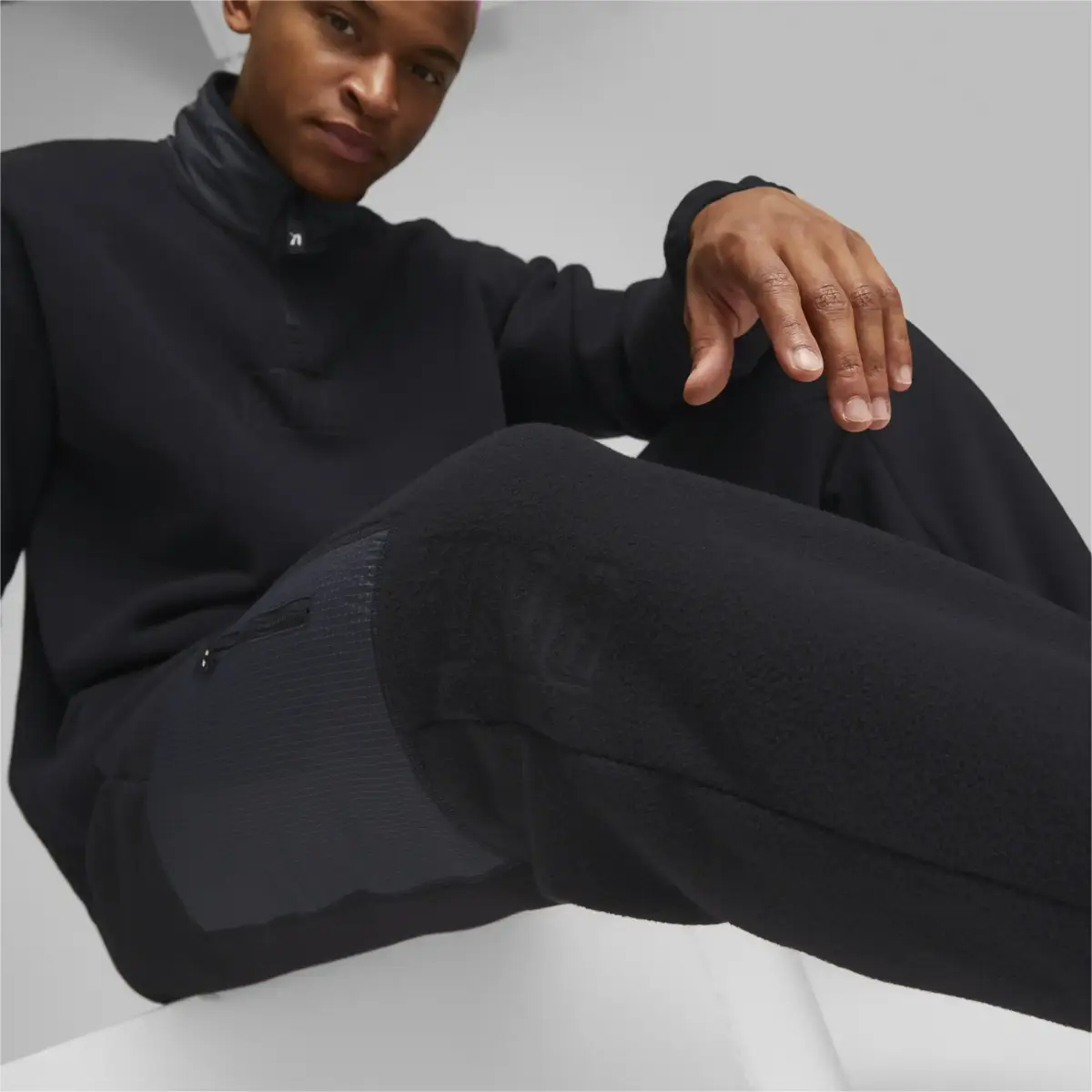 Puma SWxP Polar Fleece Pants Siyah Erkek Pantolon