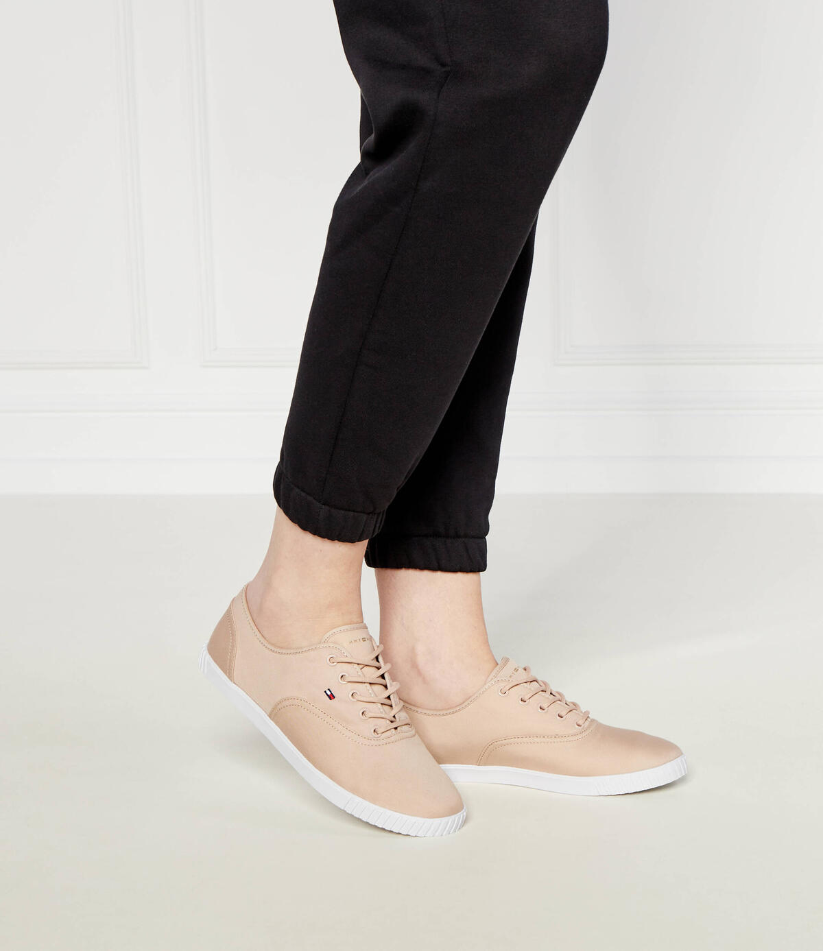 Tommy Hilfiger CANVAS LACE UP SNEAK Bej Kadın Sneaker