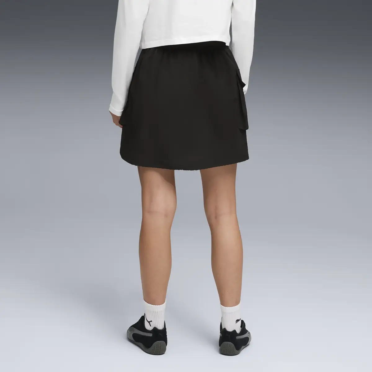 Puma WARDROBE ESS WV Cargo Skirt Siyah Kadın Etek