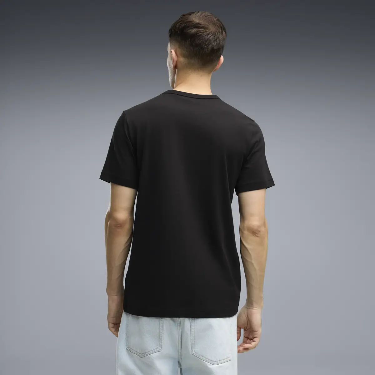 PUMA ESS ELEVATED Tee Siyah Erkek T-Shirt