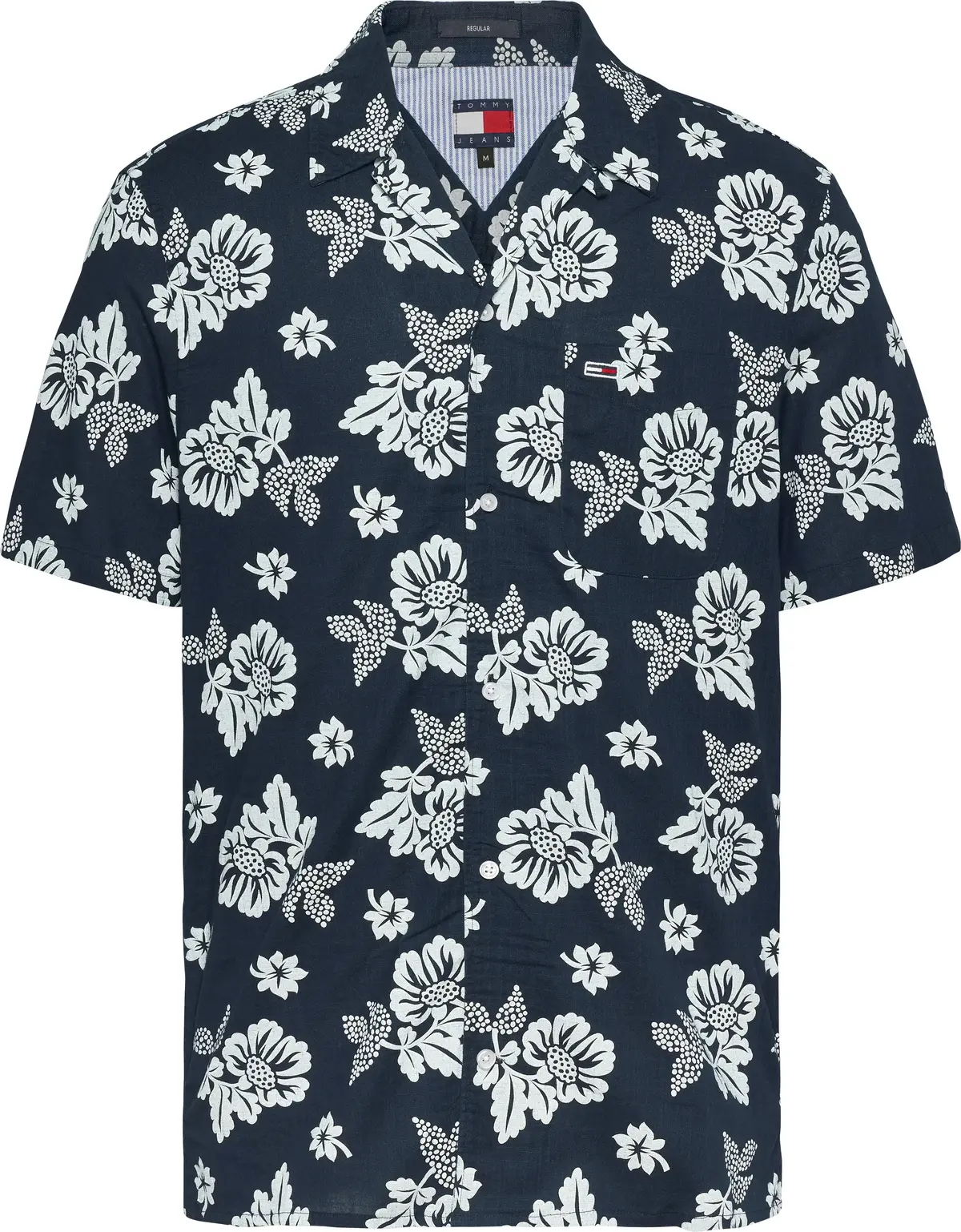 Tommy Hilfiger TJM REG SLUB AOP SS, C1G Lacivert Erkek Gömlek