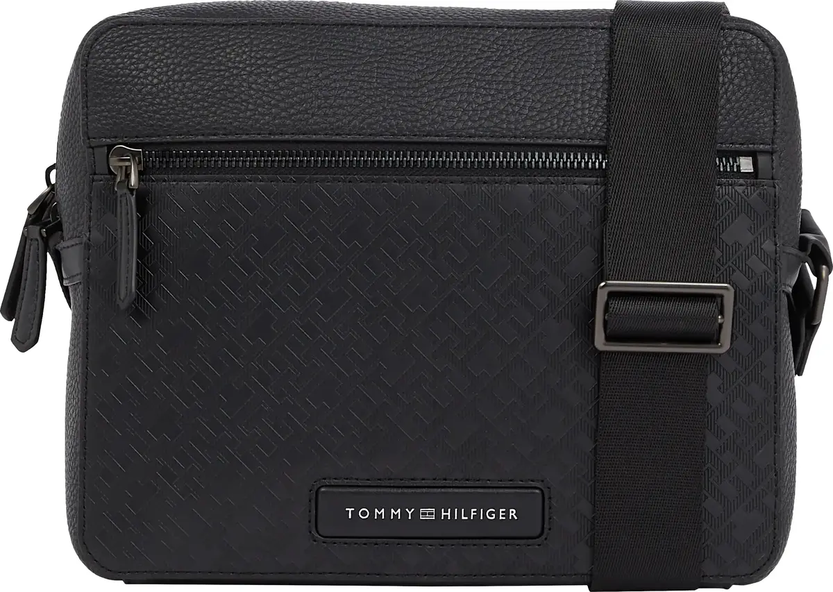Tommy Hilfiger TH MONOGRAM MINI MES, BDS Siyah Erkek Çanta & Cüzdan