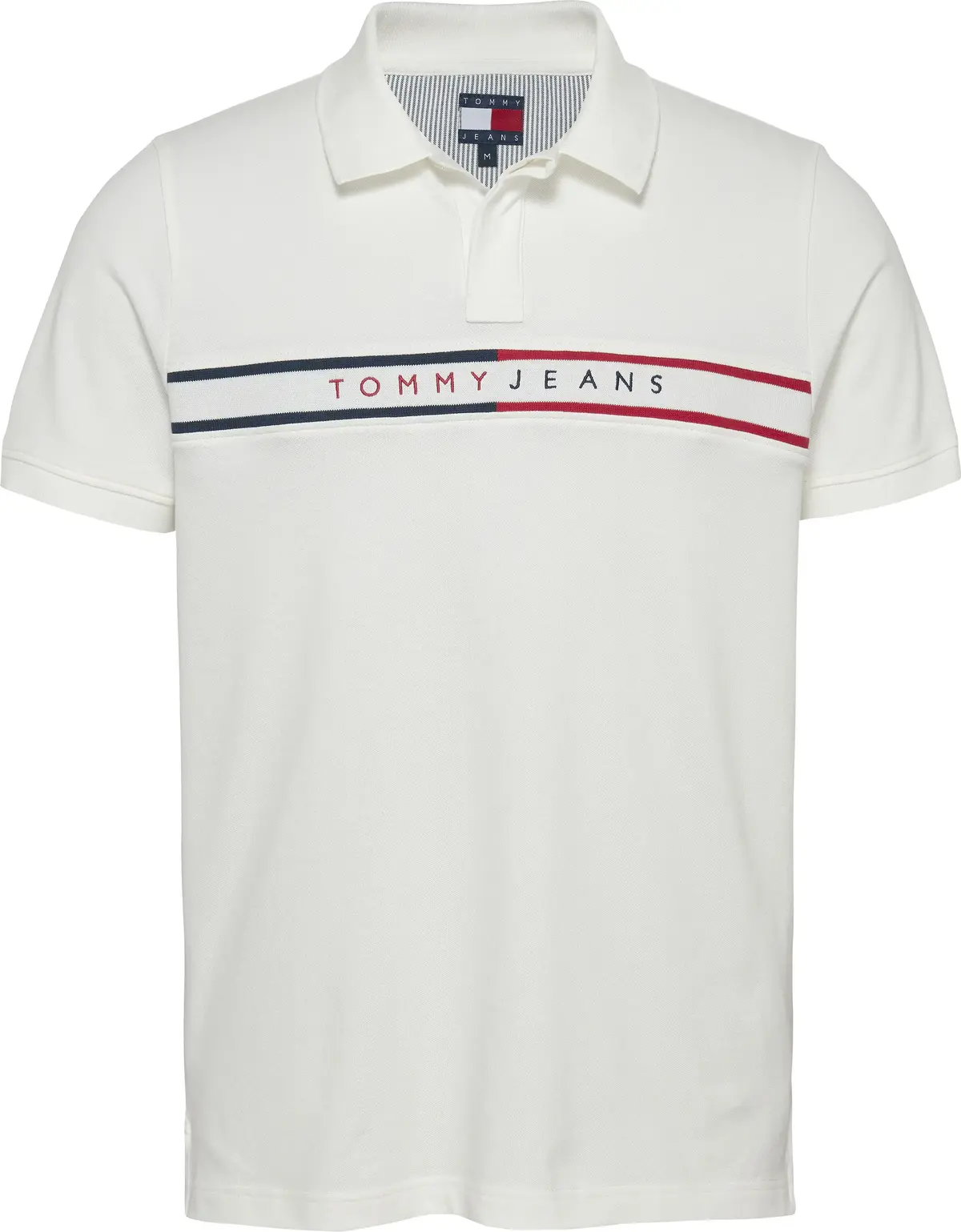 Tommy Hilfiger TJM SLIM CHEST FLAG, YBL Beyaz Erkek T-Shirt & Polo