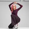 Puma DARE TO Mesh Long Sleeve Tee Bordo Kadın T-Shirt & Polo