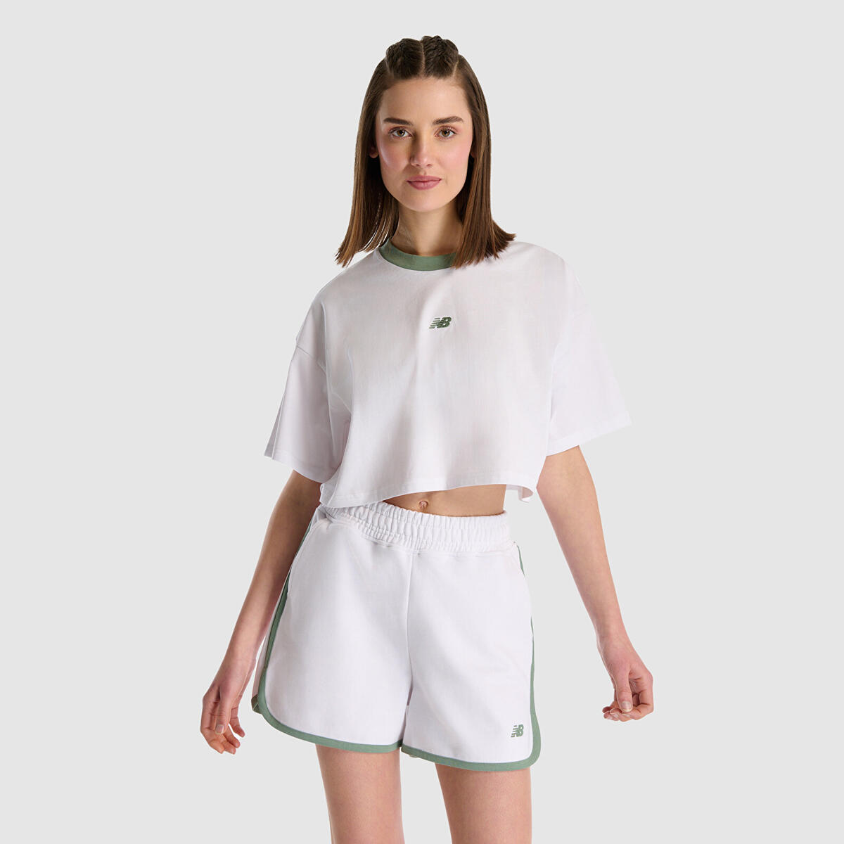 New Balance WNT1515 Kadın Beyaz T-Shirt