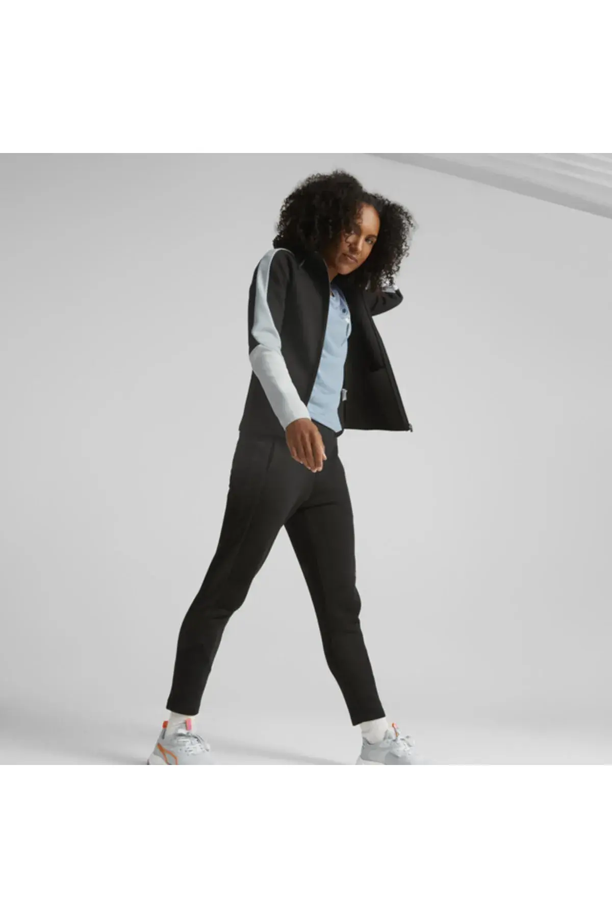 Puma Evostripe Full-Zip Hoodie Siyah Kadın Fermuarlı Hoodie