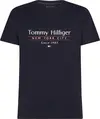 Tommy Hilfiger HILFIGER CENTER STAC, DW5 Siyah Erkek T-Shirt & Polo