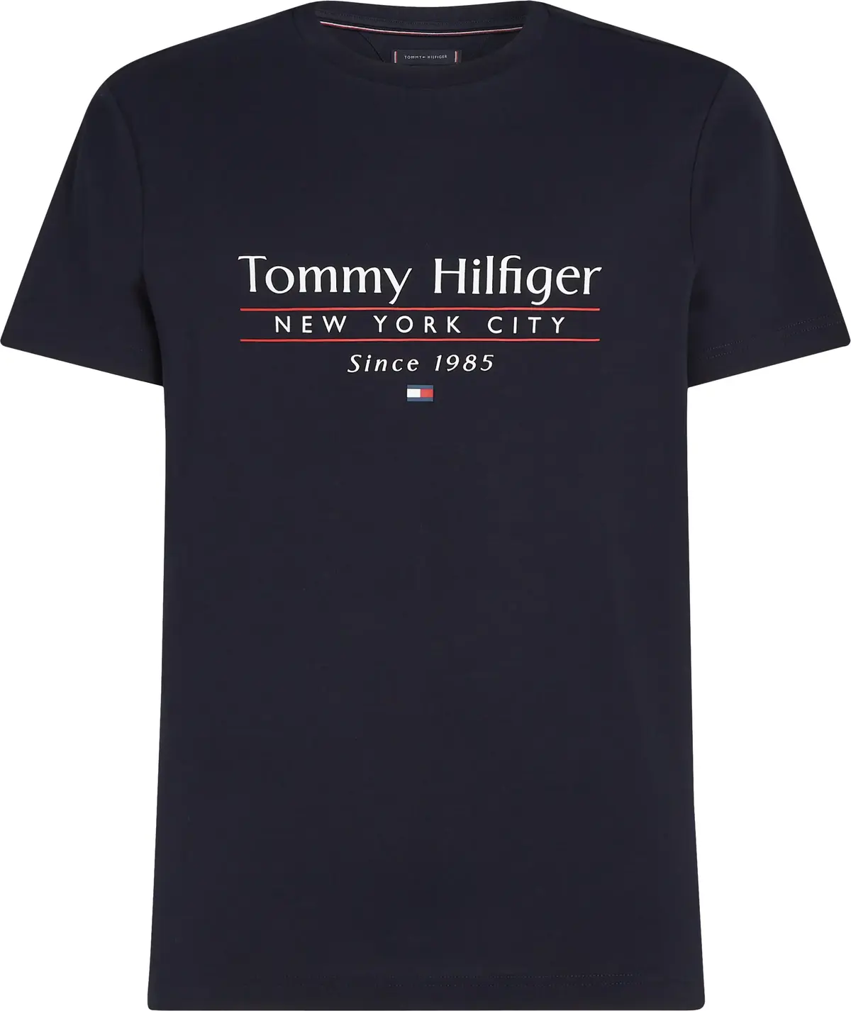 Tommy Hilfiger HILFIGER CENTER STAC, DW5 Siyah Erkek T-Shirt & Polo