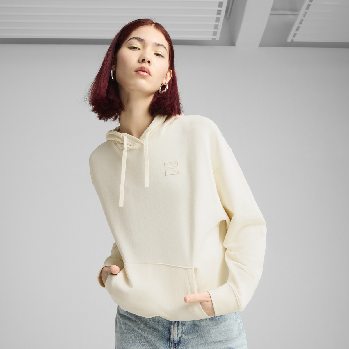 Puma ESS ELEVATED ComfortHoodieTR Bej Kadın Sweatshirt