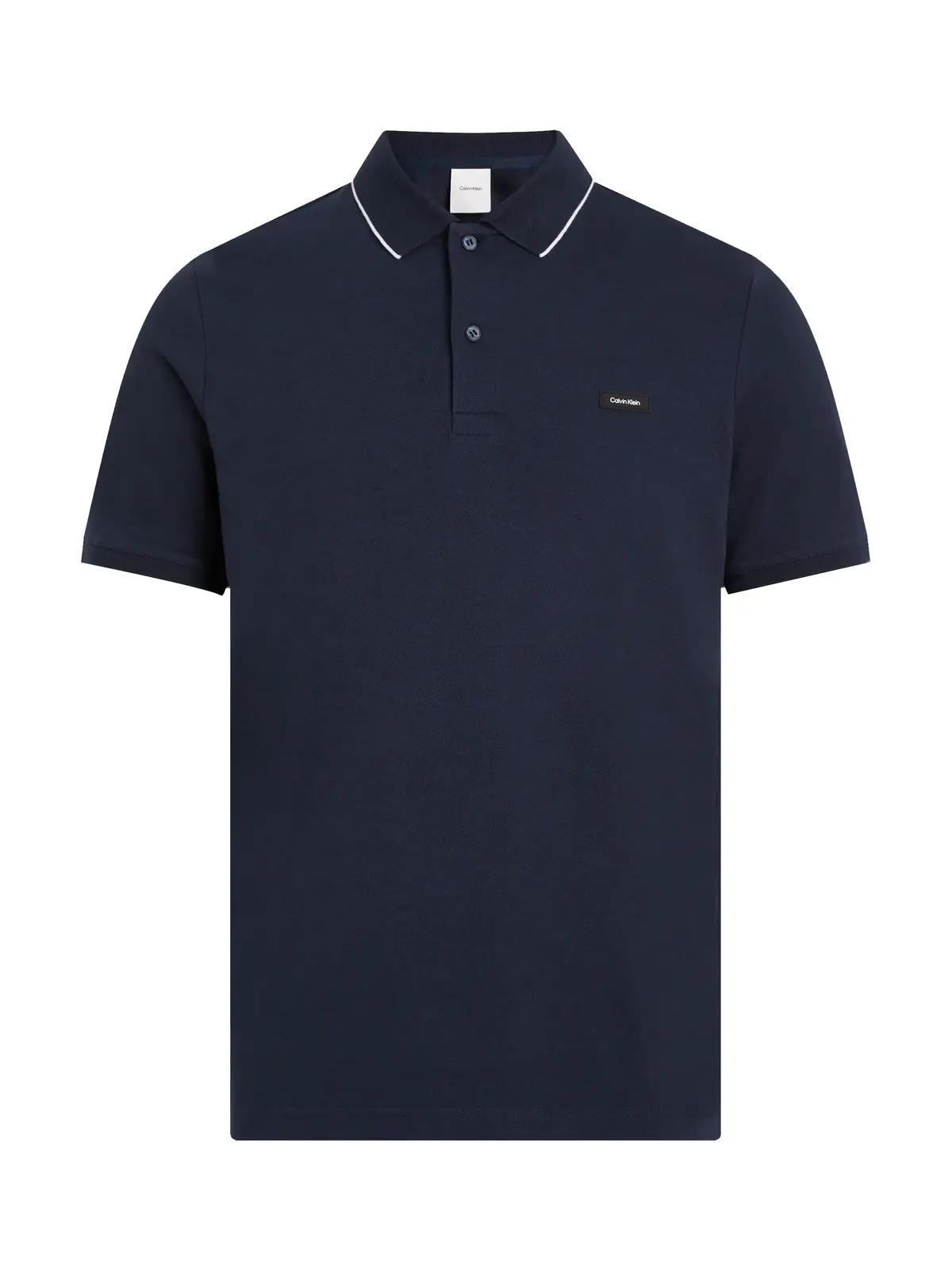 Calvin Klein STRETCH PIQUE TIPPIN Lacivert Erkek Polo Yaka Tişört