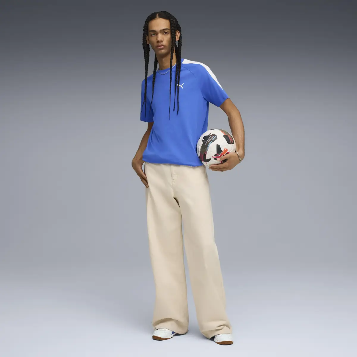 Puma T7 Tee Mavi Erkek T-Shirt