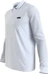 Calvin Klein STRETCH PIQUE LS TIP Erkek Beyaz Polo T-Shirt