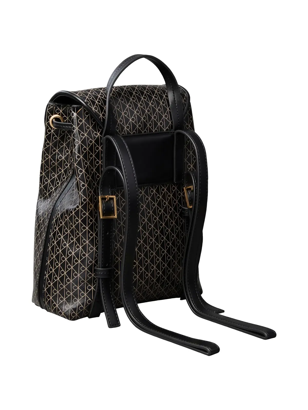 Calvin Klein EMBLEM AOP MINI BACK Siyah Kadın Sırt Çantası