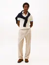 Tommy Hilfiger CUFF INTEREST SLIM Krem Erkek Polo Yaka T-Shirt
