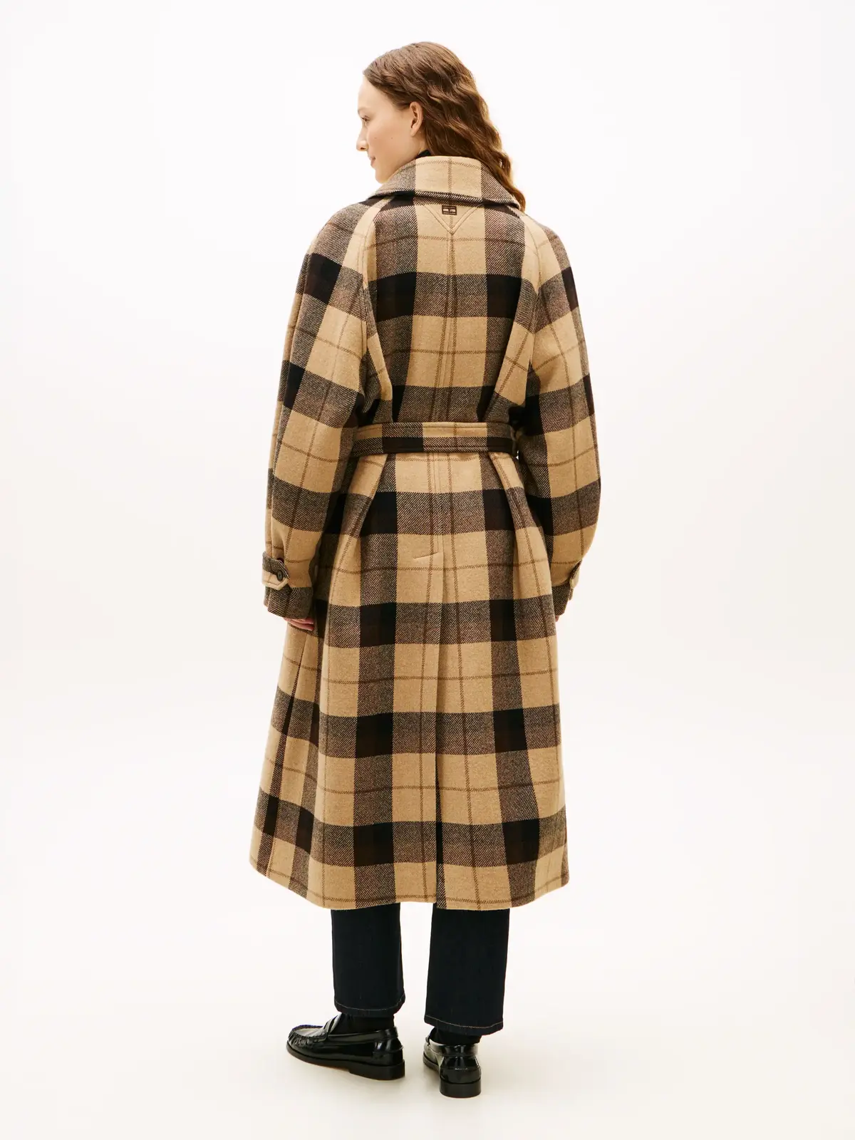 WOOL CHECK BELTED RL, 0M7