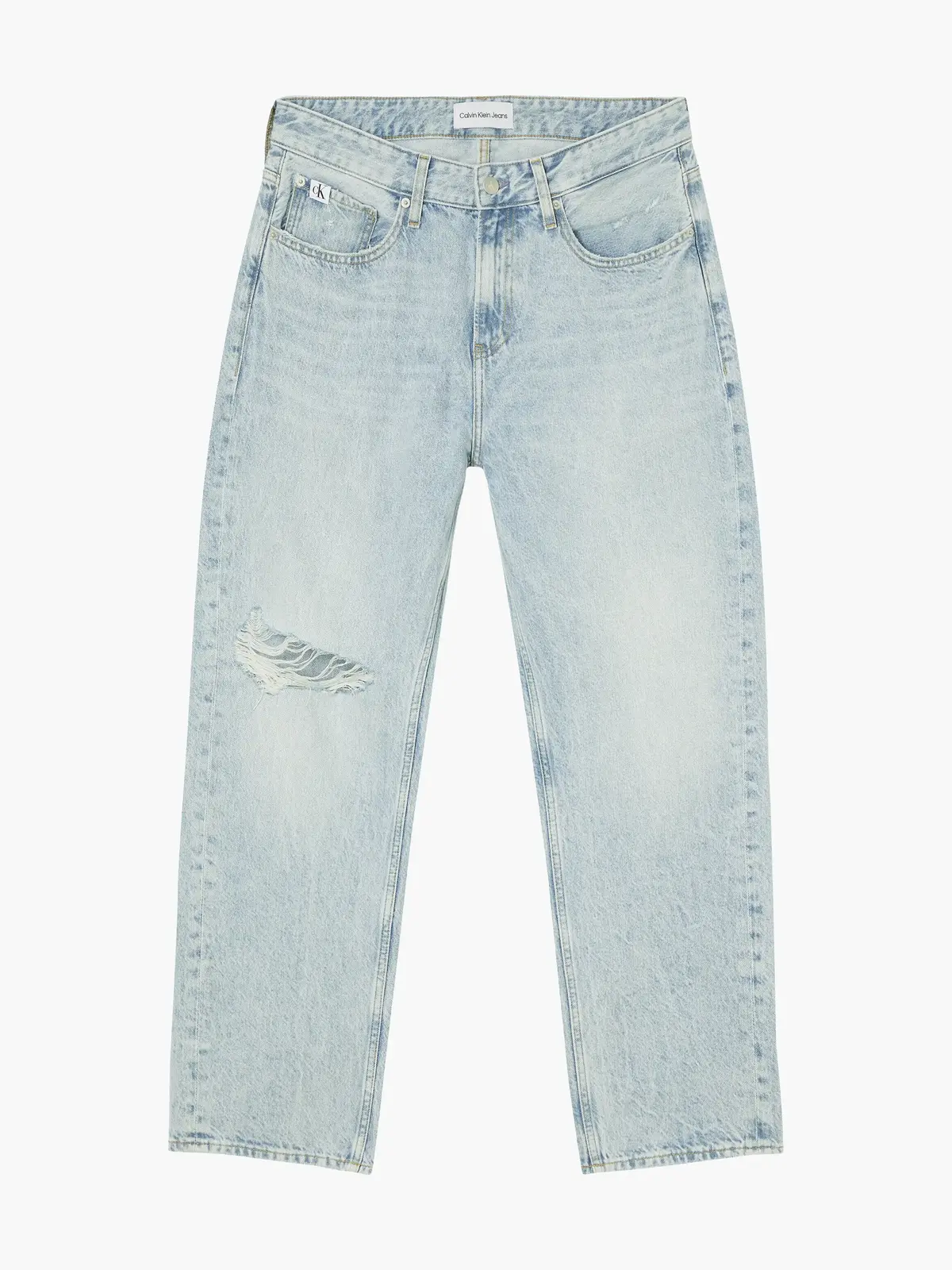 Calvin Klein 90S STRAIGHT CROP Erkek Mavi Kot Pantolon