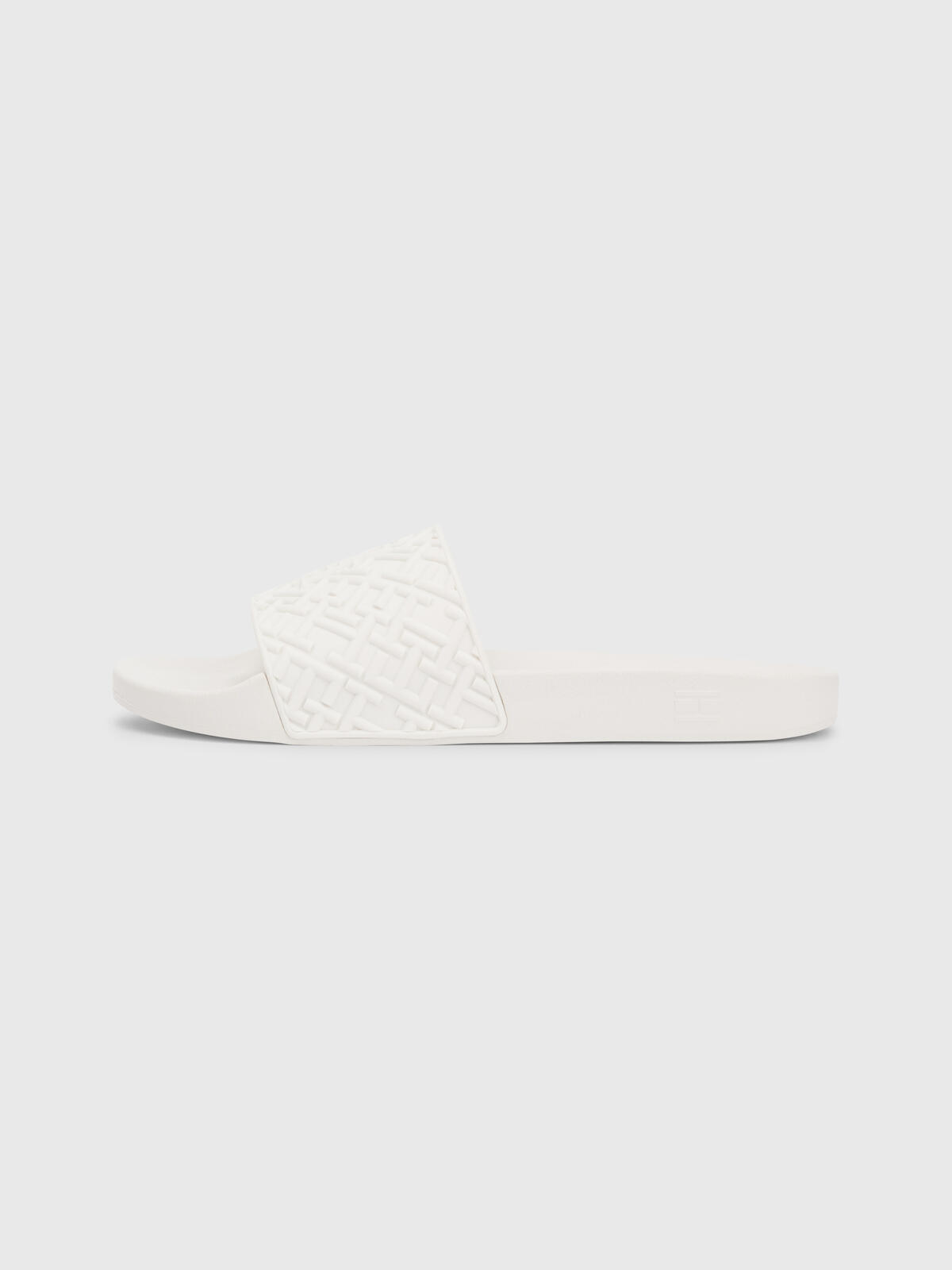 Tommy Hilfiger TH MONOGRAM POOL SLI Kadın Krem Terlik