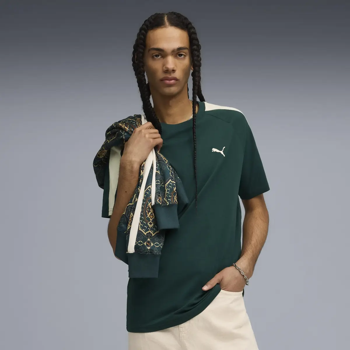 Puma T7 Tee Yeşil Erkek T-Shirt