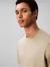 Calvin Klein SS SUPIMA CHEST EMB Bej Erkek T-Shirt