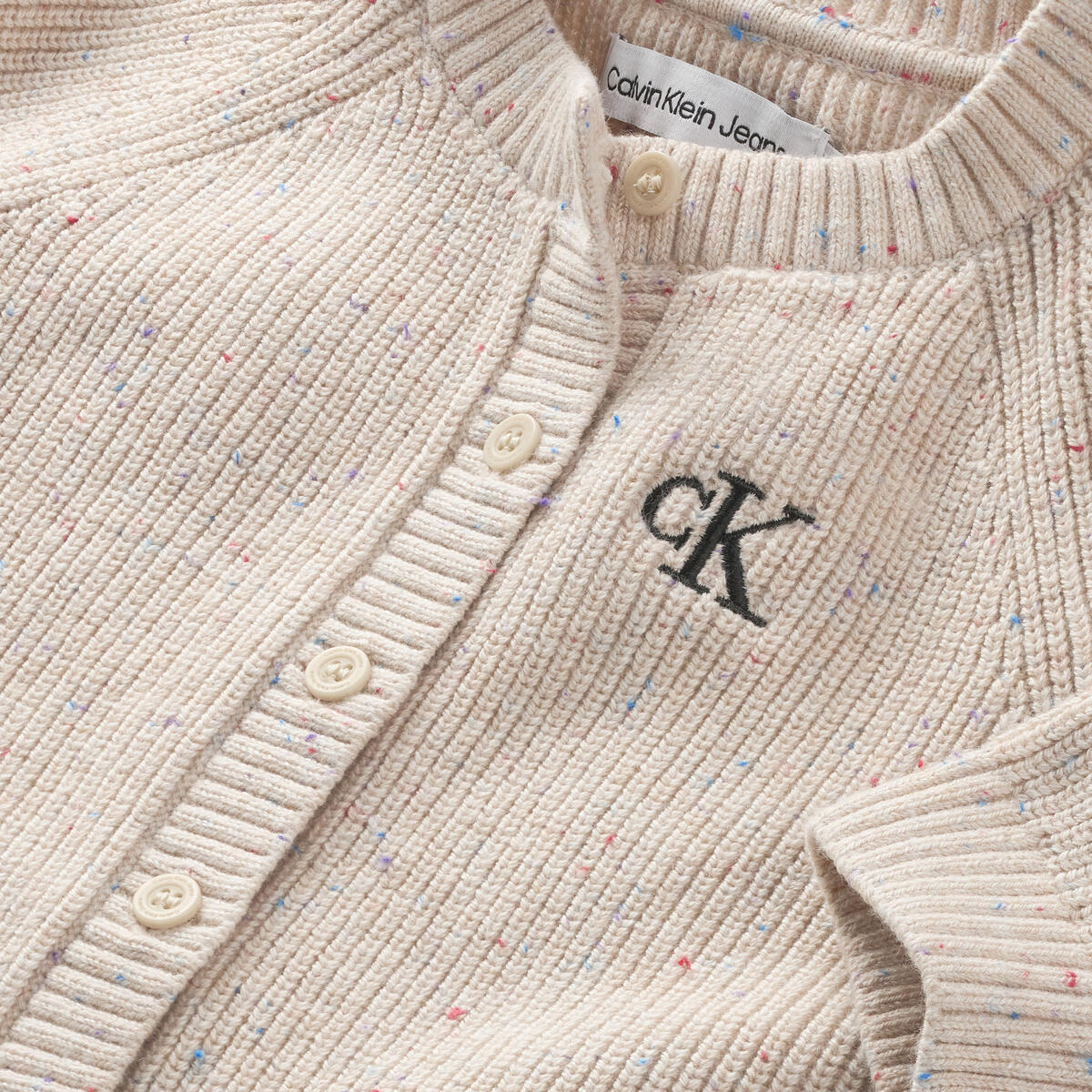 Calvin Klein CONFETTI YARN KNITTE Bebek Krem Eşofman Takımı