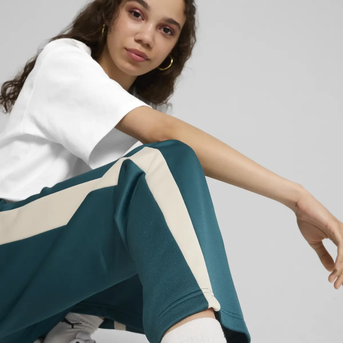 Puma ICONIC T7 Track Pants Yeşil Kadın Eşofman Altı