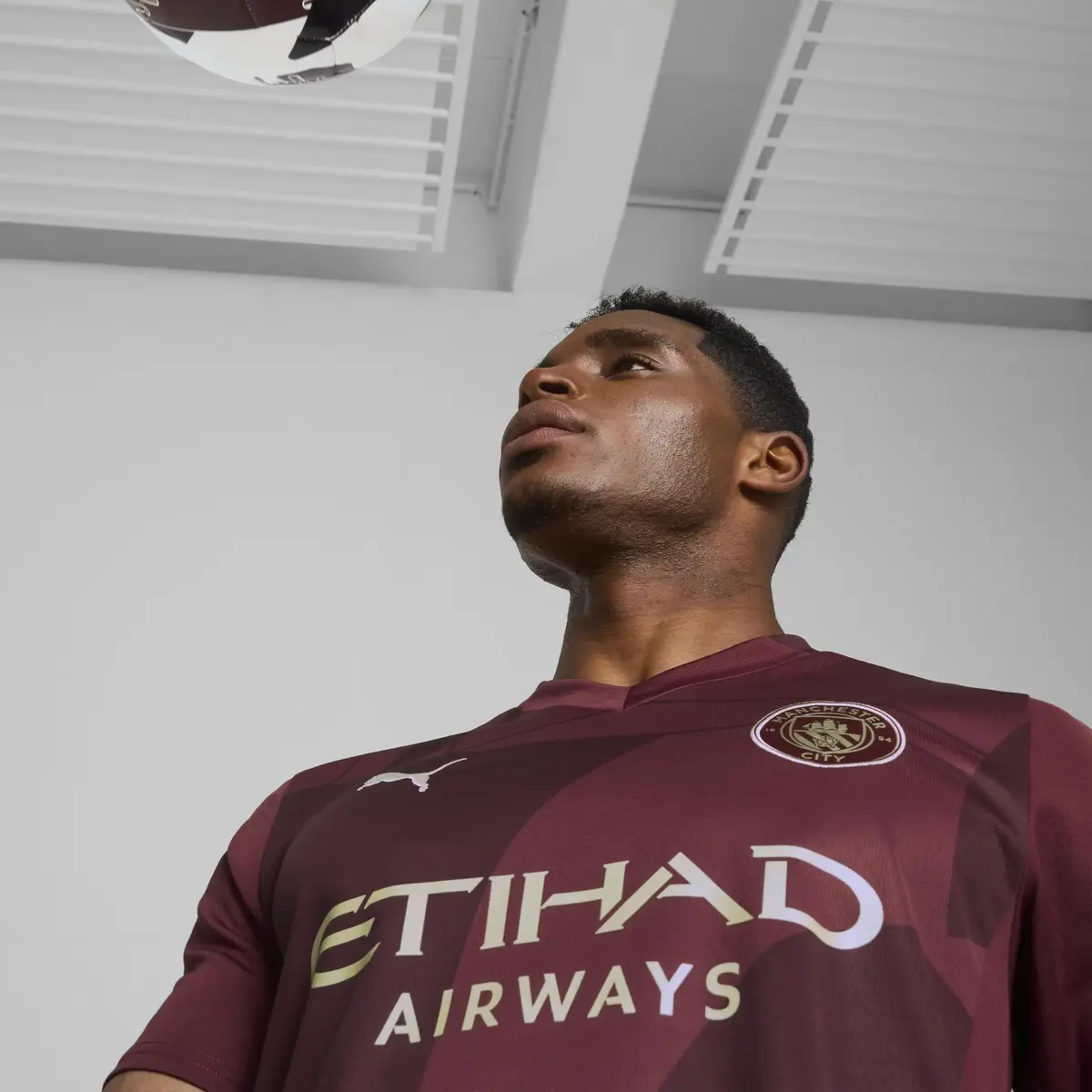 PUMA MCFC Third Jersey Replica Bordo Erkek Forma