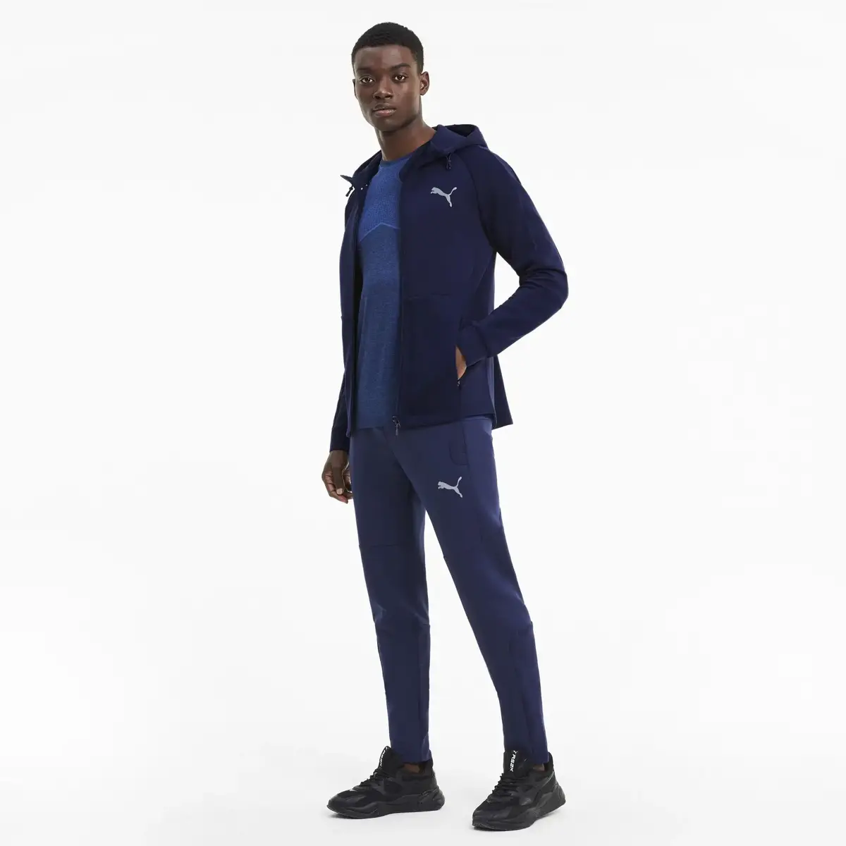 Puma Evostrıpe Core Fz Hoodie Siyah Erkek Hoodie