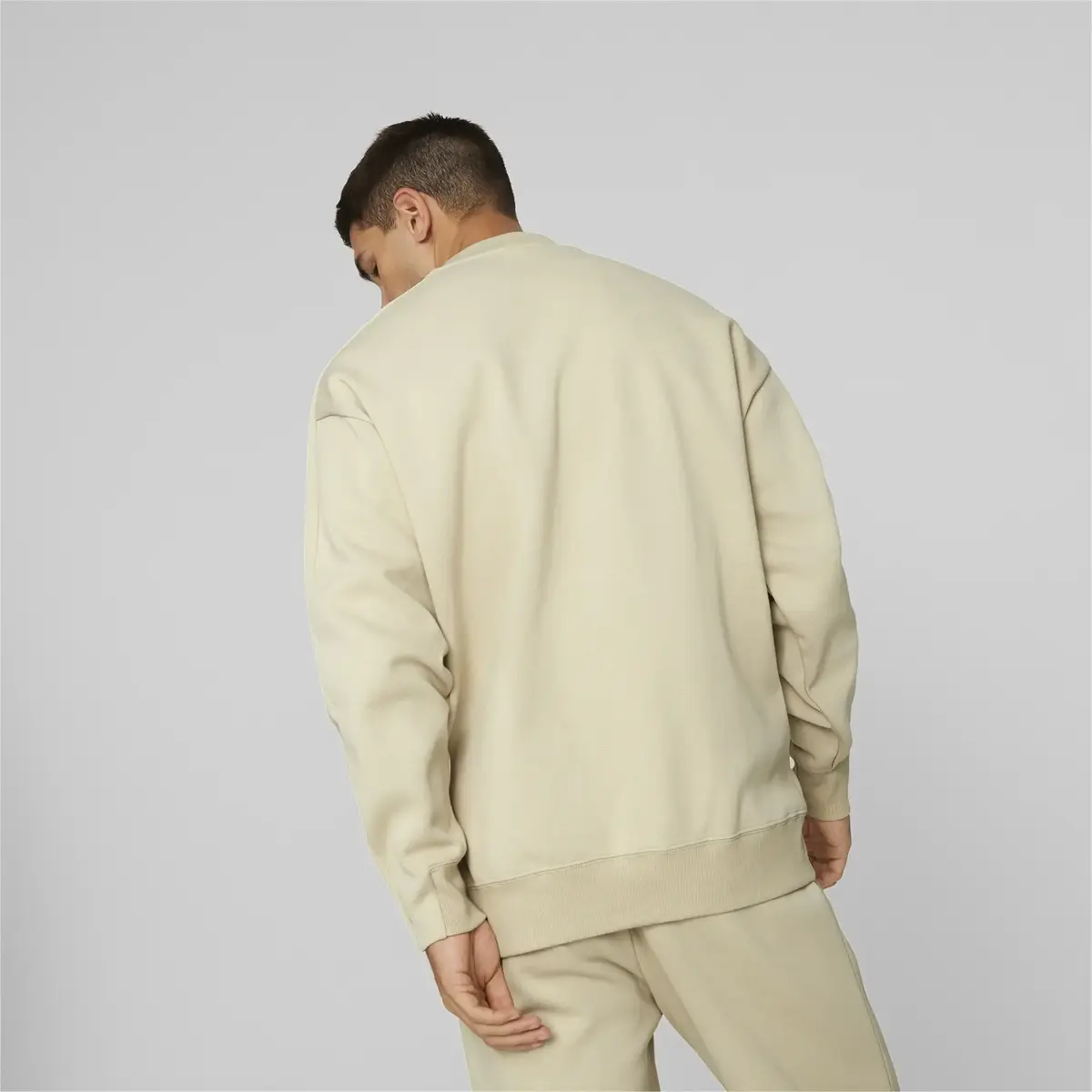 Puma T7 Mock Neck Crew DK Granola Bej Erkek Sweatshirt