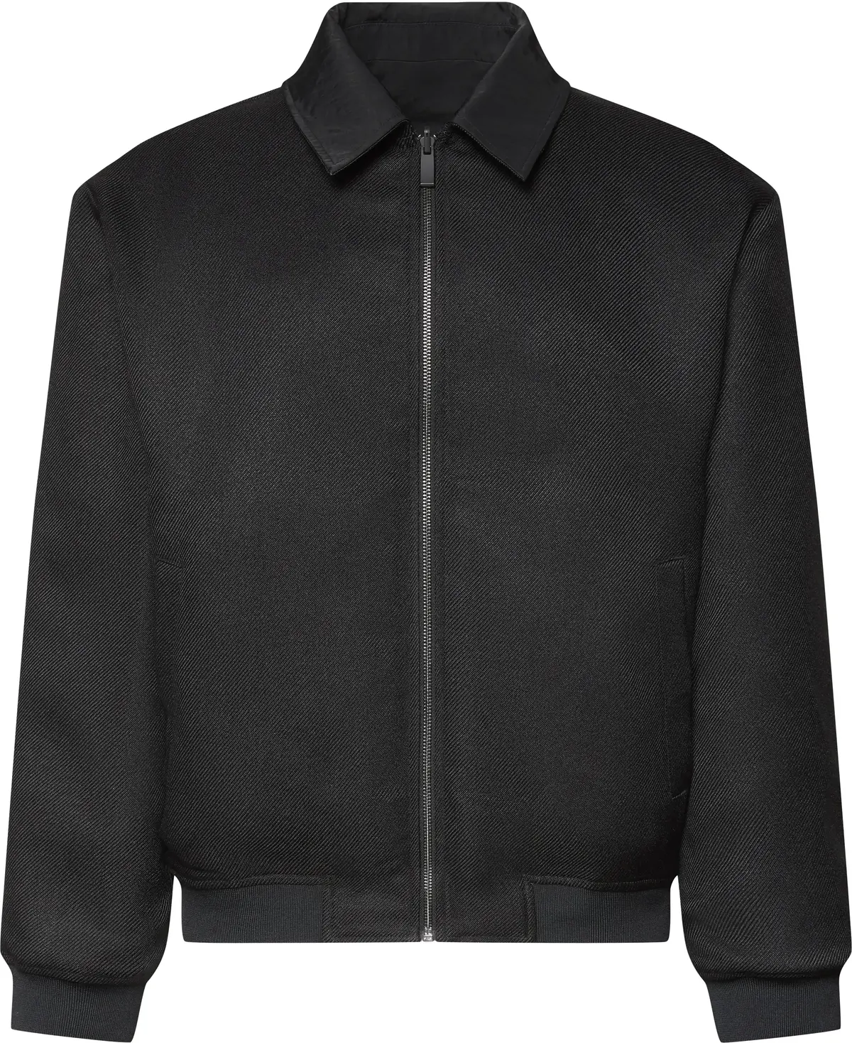 Calvin Klein LS NYLON COLLARED REVERSIBLE JKT Erkek Siyah Mont