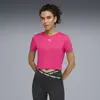 W TAD ESSENTIAL Baby Tee Glowing Pink-PU