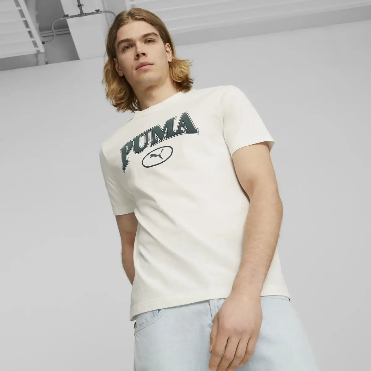 PUMA SQUAD Tee Bej Erkek T-Shirt