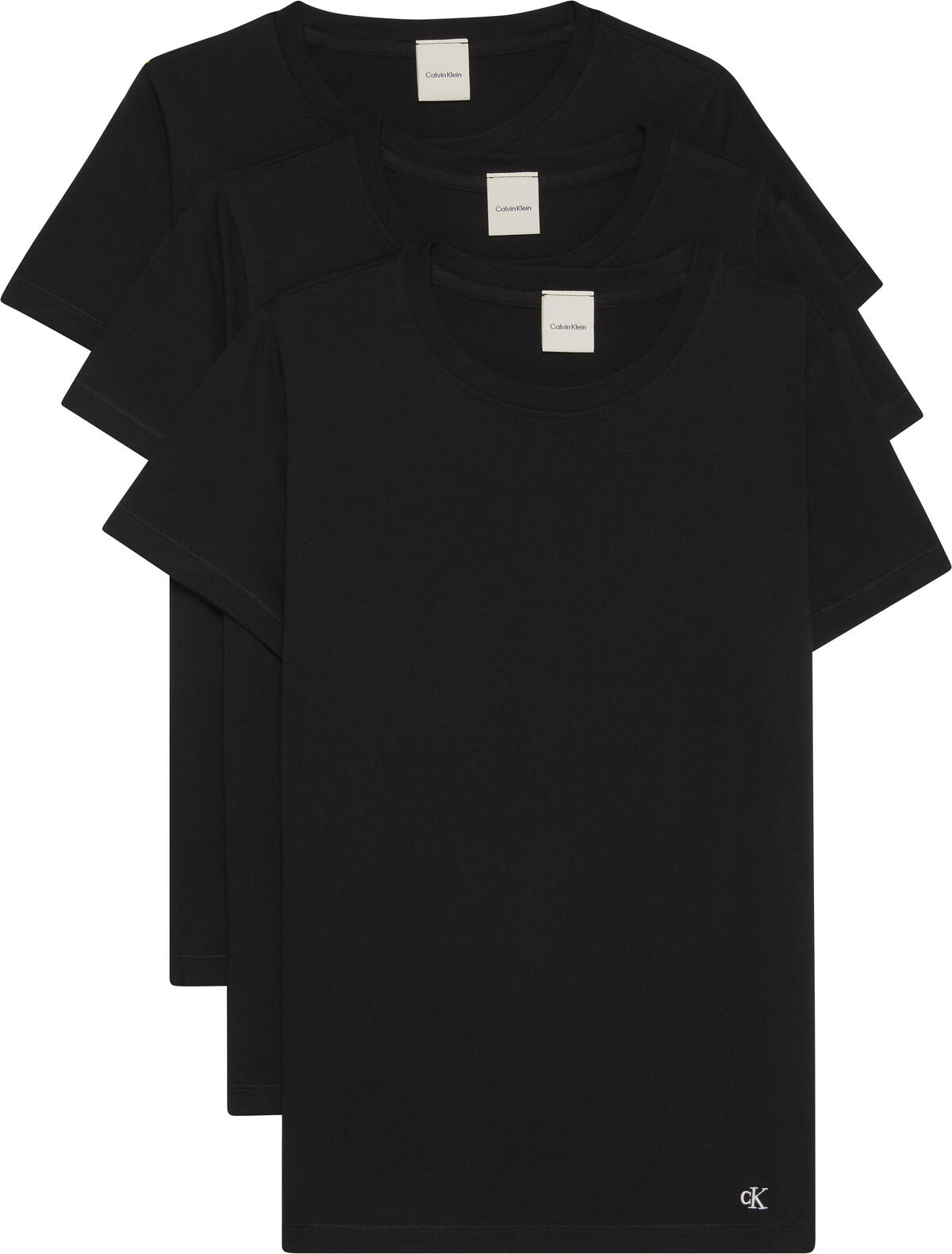 Calvin Klein COTTON TEE 3PK Siyah Kadın T-Shirt Calvin Klein COTTON TEE 3PK Siyah Kadın T-Shirt