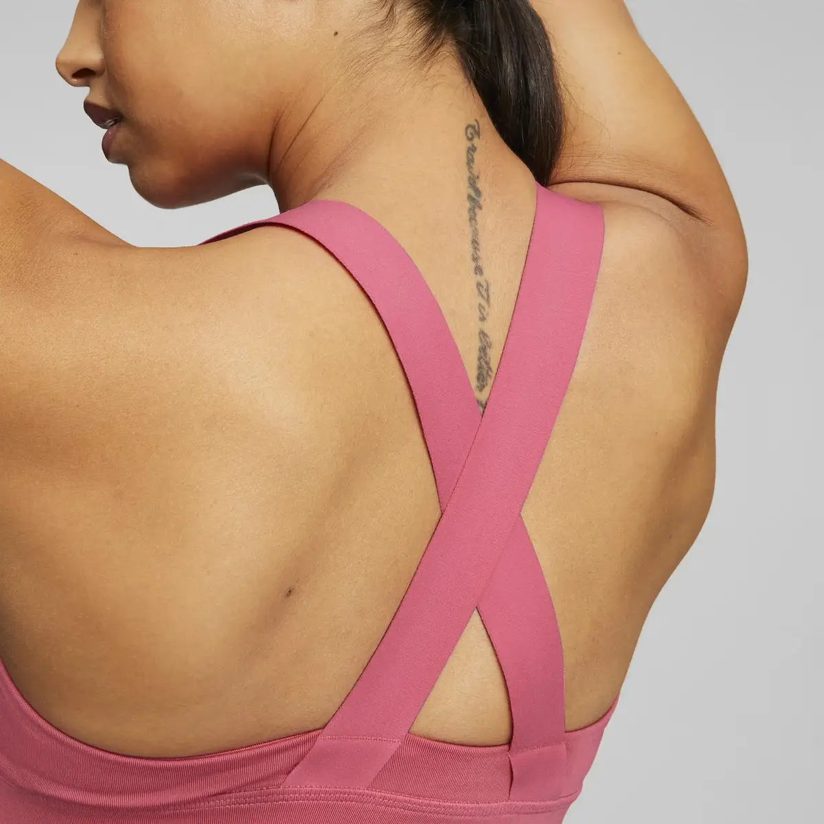 Puma Mid Impact Fit Bra Pembe Kadın Spor Sütyeni/Bra