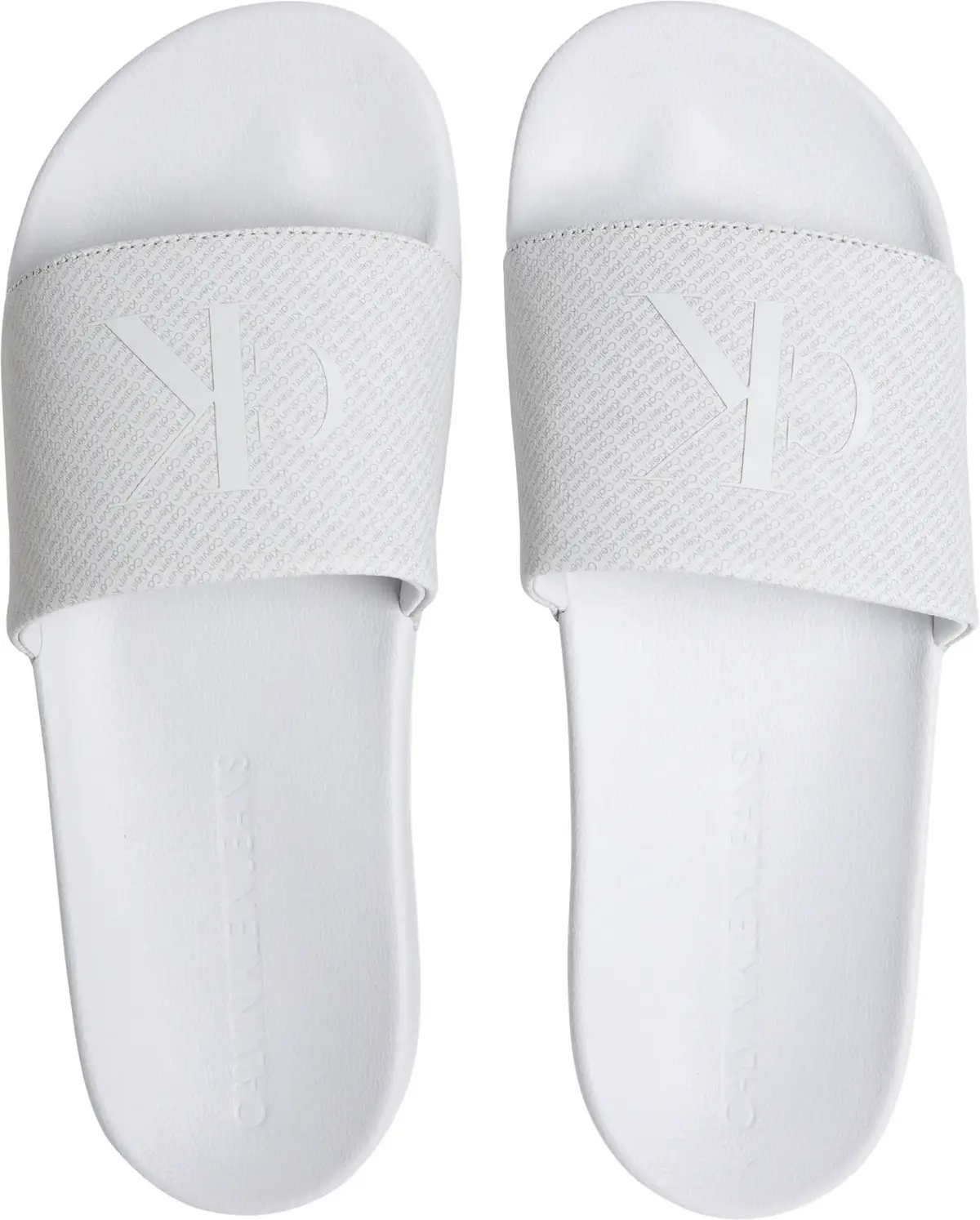 Calvin Klein SLIDE AOP PRINT, P0Q Beyaz Erkek Terlik