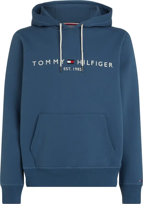 Tommy Hilfiger TOMMY LOGO HOODY Erkek Turkuaz Hoodie