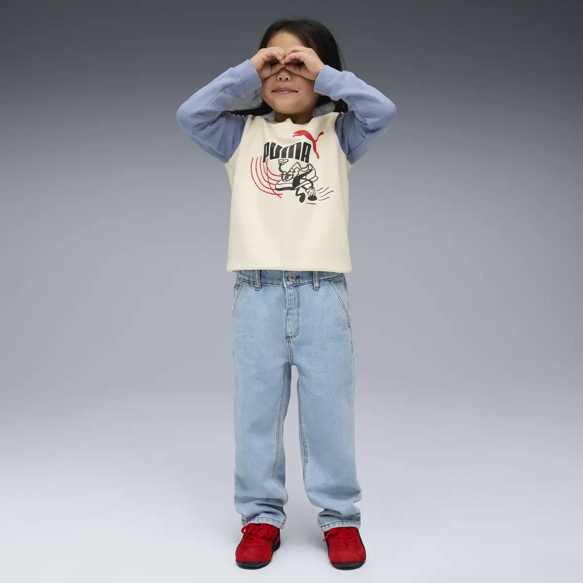 Puma LITTLE RUNNERS Crew Erkek Sweatshirt