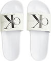 Calvin Klein SLIDE MONOGRAM CO Erkek Beyaz Terlik