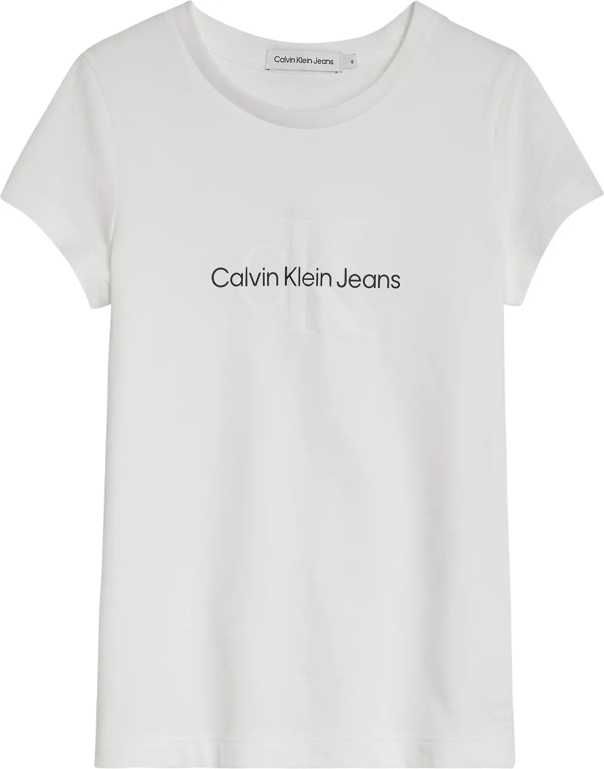 Calvin Klein REFLECTIVE MONOGRAM Kadın Beyaz T-Shirt