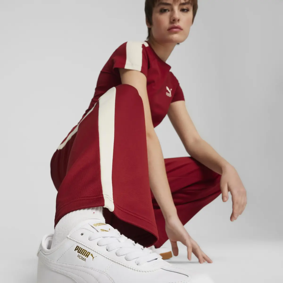 Puma ICONIC T7 Track Pants Bordo Kadın Eşofman Altı