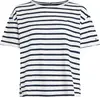 Tommy Hilfiger MODERN CO LINEN C-NK, 0BF Siyah Kadın T-Shirt & Polo